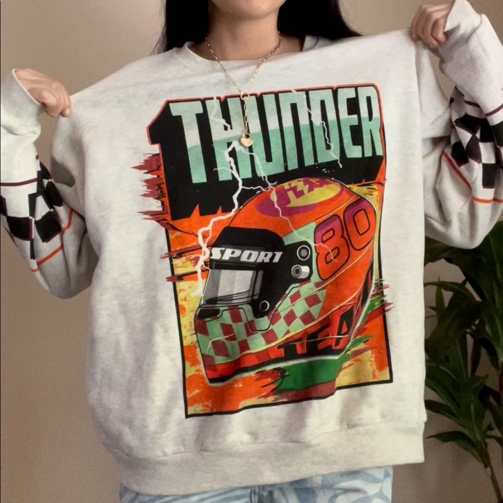 Adika racer graphic crew neck